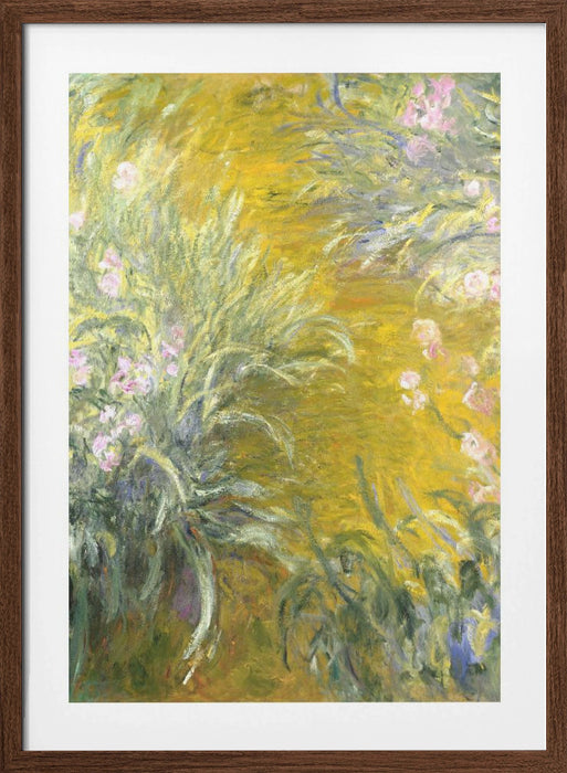 The Path through the Irises Framed Art Wall Decor