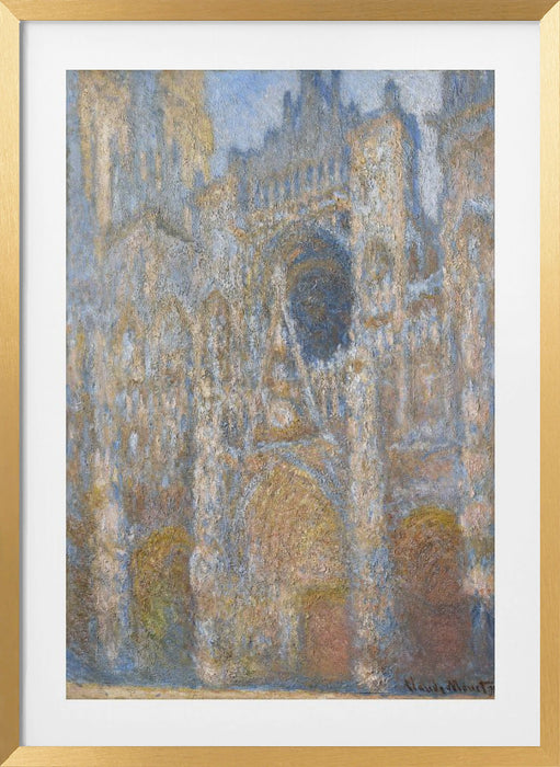 Rouen Cathedral - The Facade in Sunlight Framed Art Modern Wall Decor