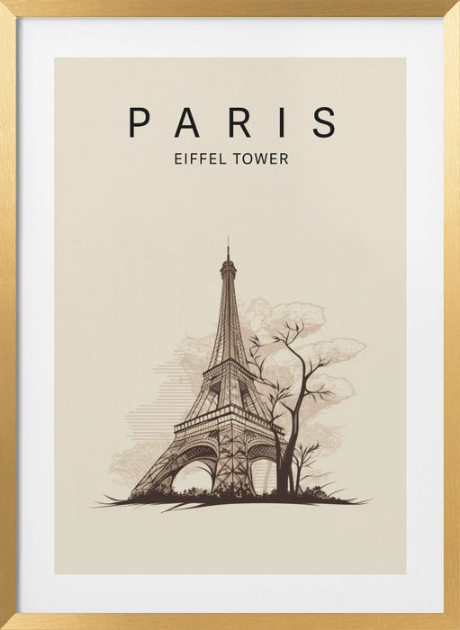 Paris Eiffel Tower Framed Art Wall Decor