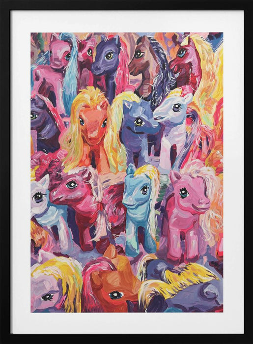 Ponies Framed Art Wall Decor