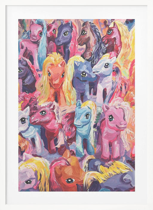 Ponies Framed Art Wall Decor