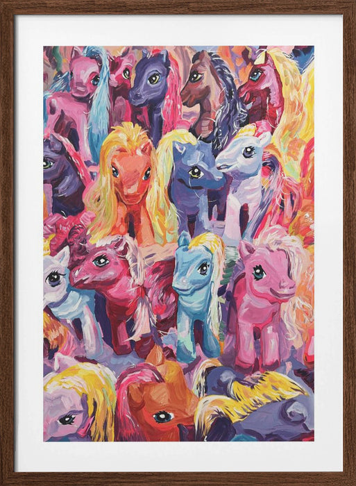 Ponies Framed Art Wall Decor