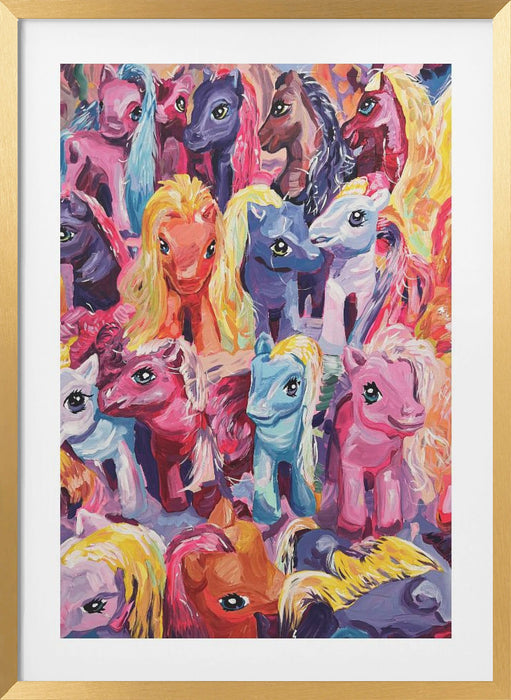 Ponies Framed Art Wall Decor