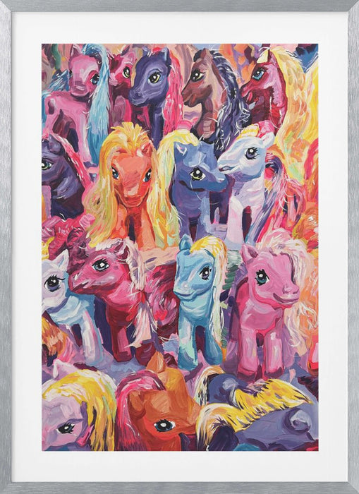 Ponies Framed Art Wall Decor