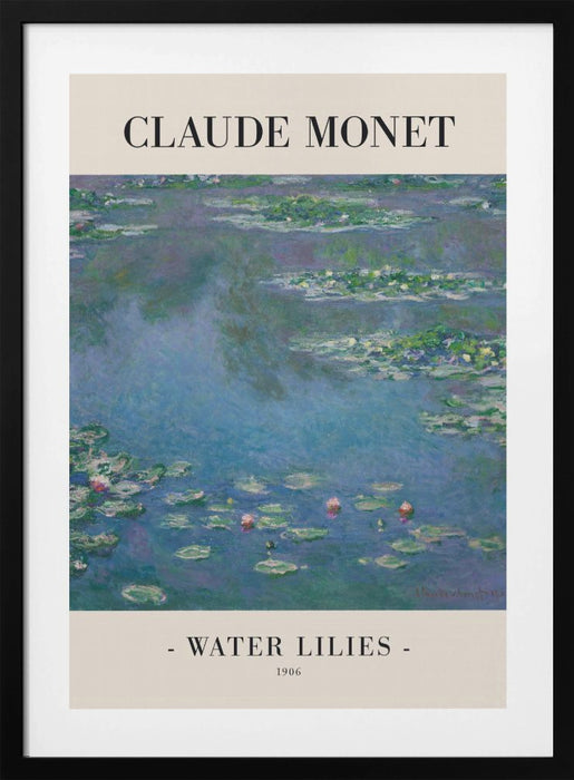 Water Lilies Framed Art Modern Wall Decor