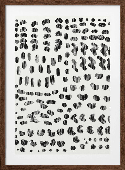 Dots and Strokes Framed Art Modern Wall Decor