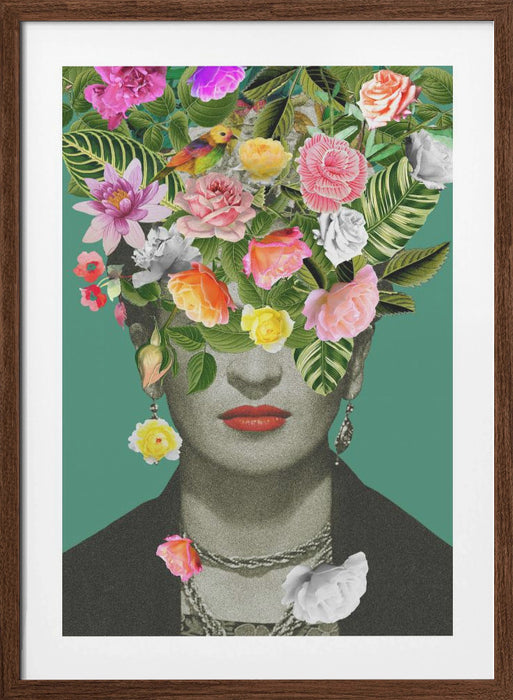 Floral Frida Framed Art Wall Decor