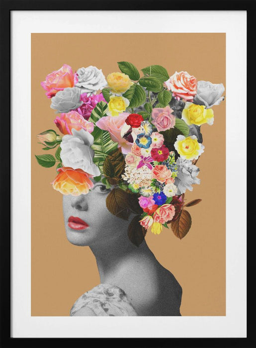 Floral portrait Framed Art Modern Wall Decor