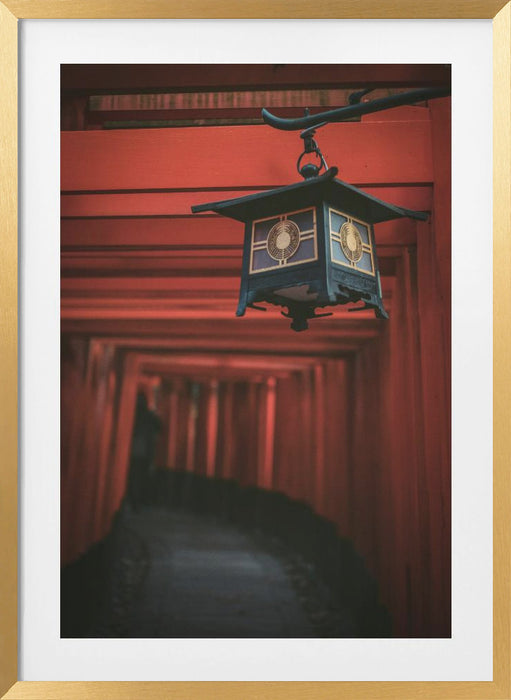 Golden Lantern Framed Art Modern Wall Decor