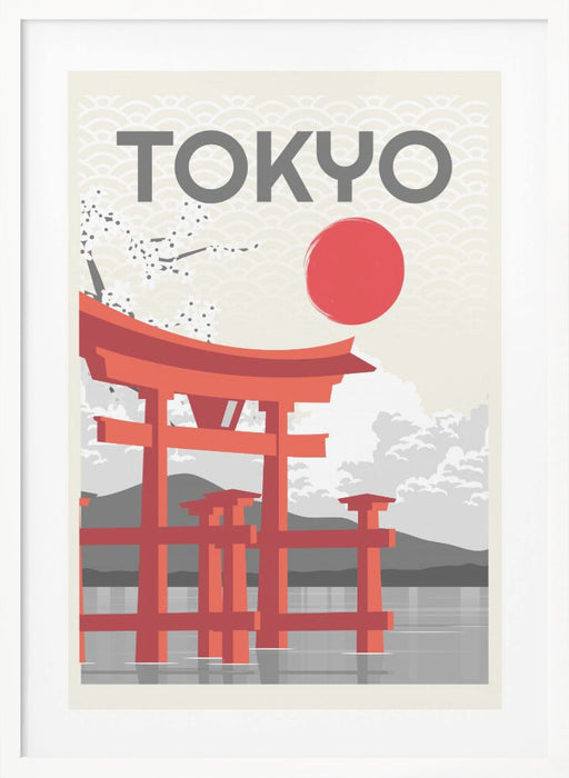 Kyoto Sun Framed Art Modern Wall Decor