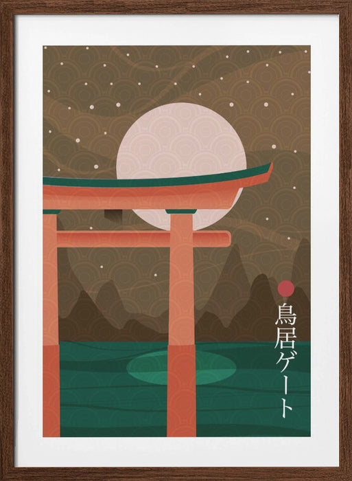 Torii Gate Framed Art Modern Wall Decor