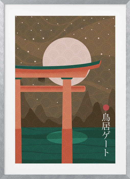 Torii Gate Framed Art Modern Wall Decor