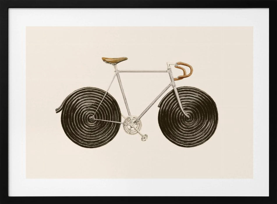 Licorice Bike Framed Art Landscape with a Touch of Whimsy