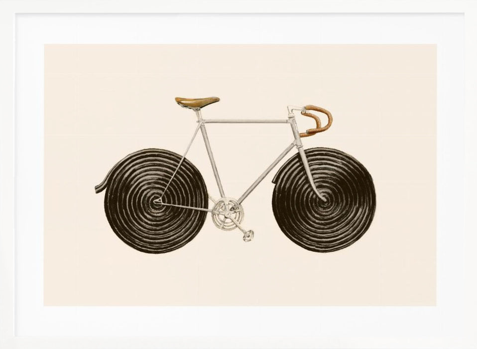 Licorice Bike Framed Art Landscape with a Touch of Whimsy