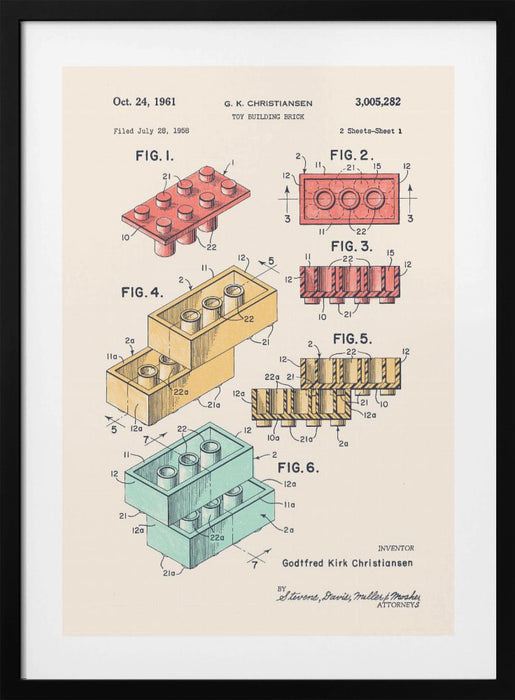 Lego Colors Framed Art Wall Decor