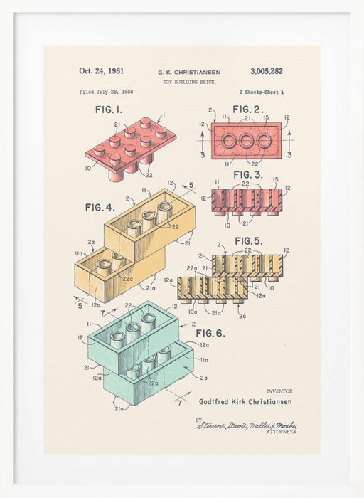 Lego Colors Framed Art Wall Decor