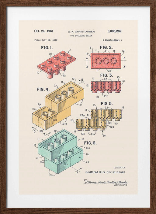 Lego Colors Framed Art Wall Decor