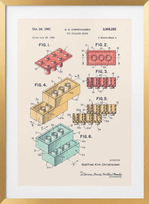 Lego Colors Framed Art Wall Decor