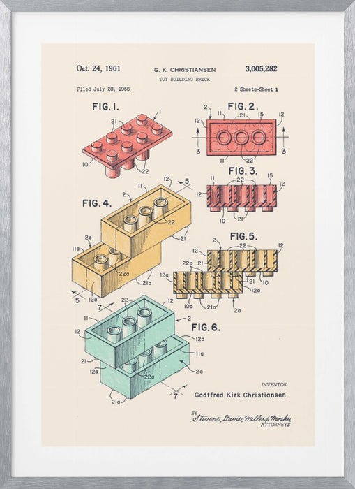 Lego Colors Framed Art Wall Decor