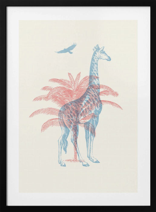 Giraffe Framed Art Modern Wall Decor