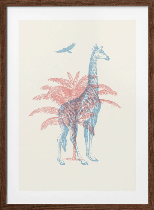 Giraffe Framed Art Modern Wall Decor