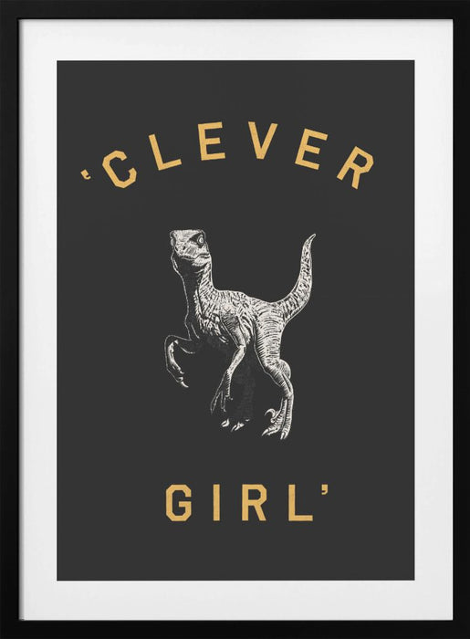 Clever Girl   Dark Print Framed Art Wall Decor