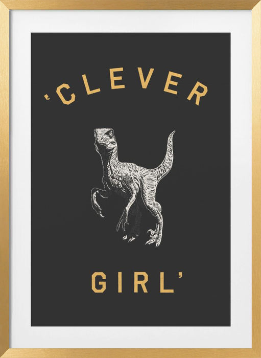 Clever Girl   Dark Print Framed Art Wall Decor