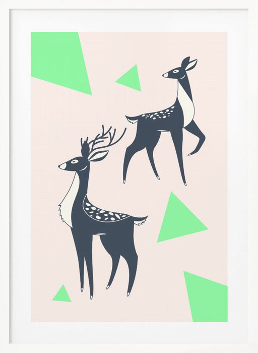 Abstract Deer #2 Framed Art Wall Decor