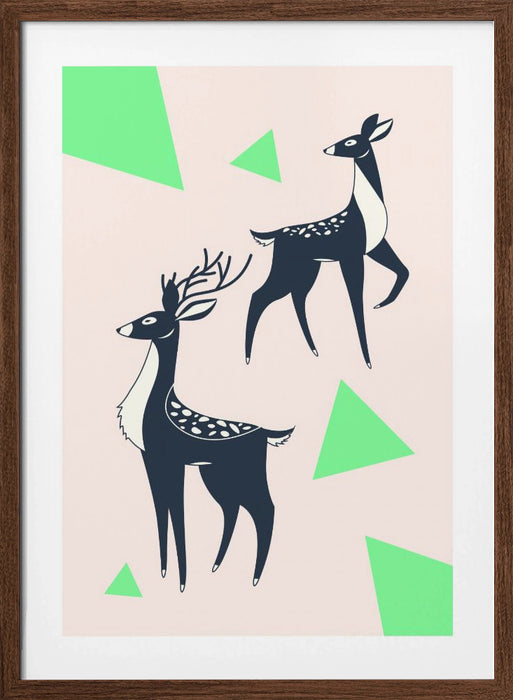 Abstract Deer #2 Framed Art Wall Decor