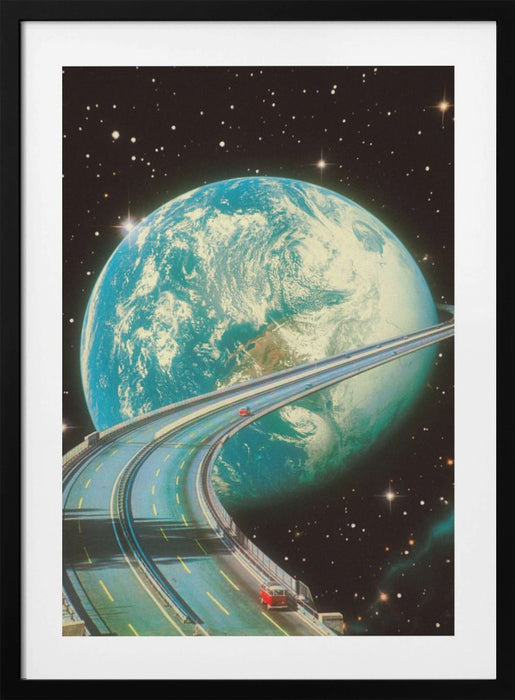 Highway Home Framed Art Modern Wall Decor