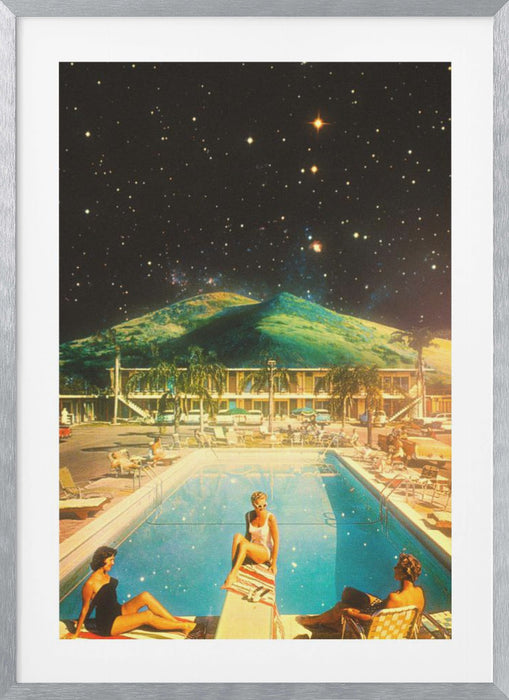 Space Pool Framed Art Modern Wall Decor