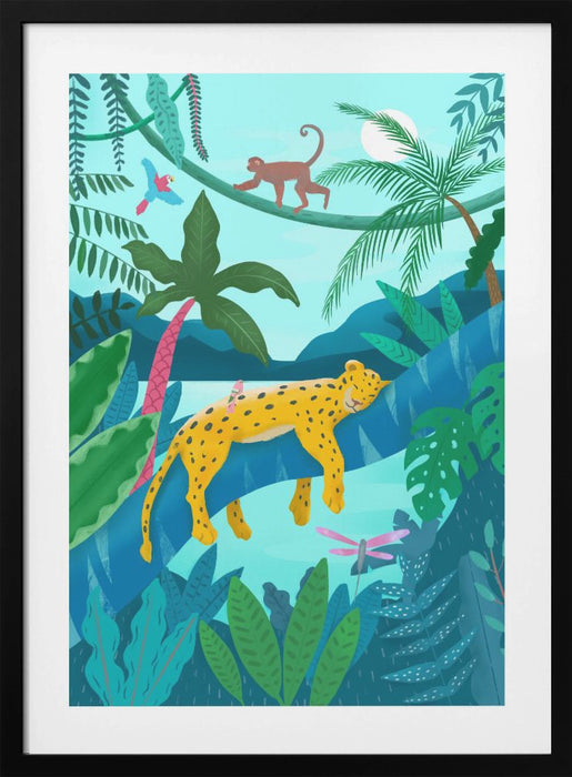 Jungle Leopard Framed Art Modern Wall Decor