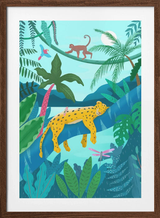 Jungle Leopard Framed Art Modern Wall Decor