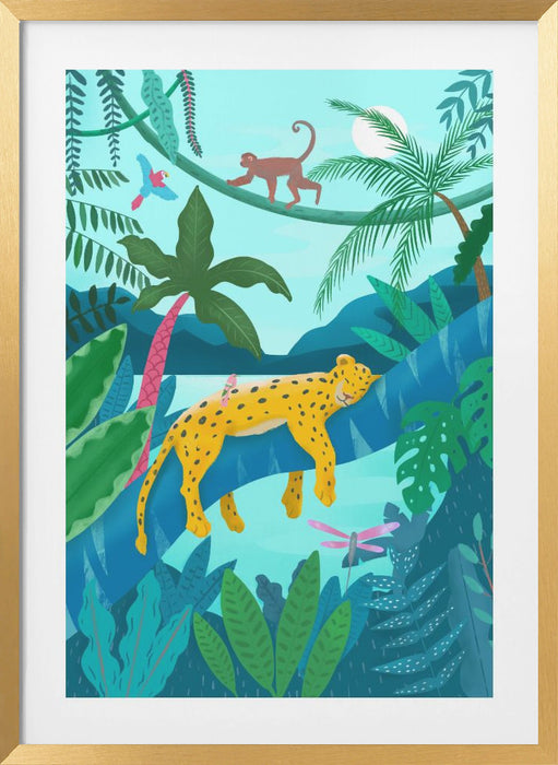 Jungle Leopard Framed Art Modern Wall Decor