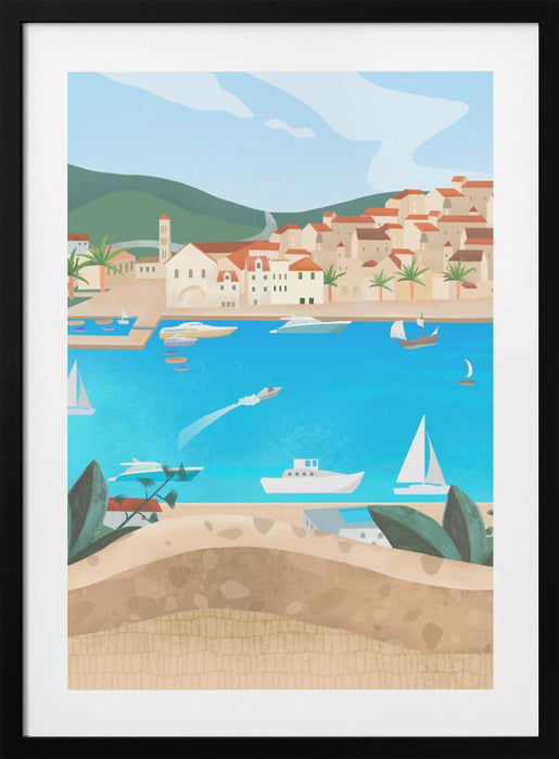 Hvar Framed Art Modern Wall Decor