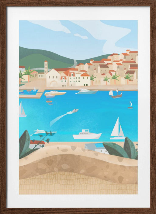 Hvar Framed Art Modern Wall Decor