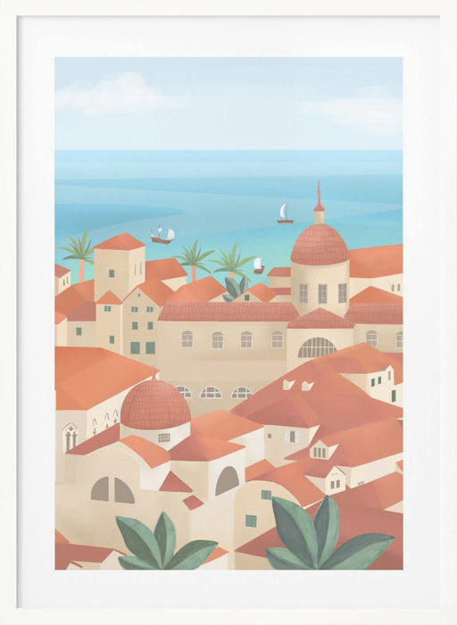 Dubrovnik Old Town Framed Art Modern Wall Decor