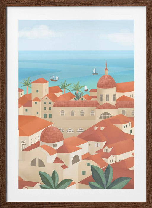 Dubrovnik Old Town Framed Art Modern Wall Decor