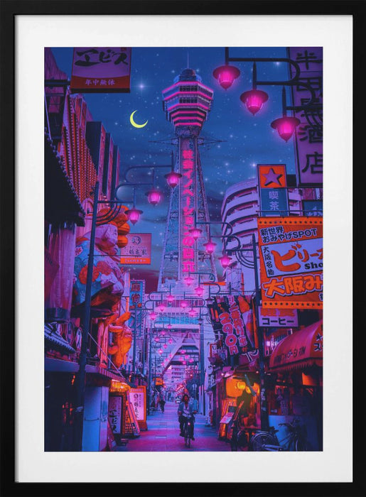 Osaka Lights Framed Art Modern Wall Decor