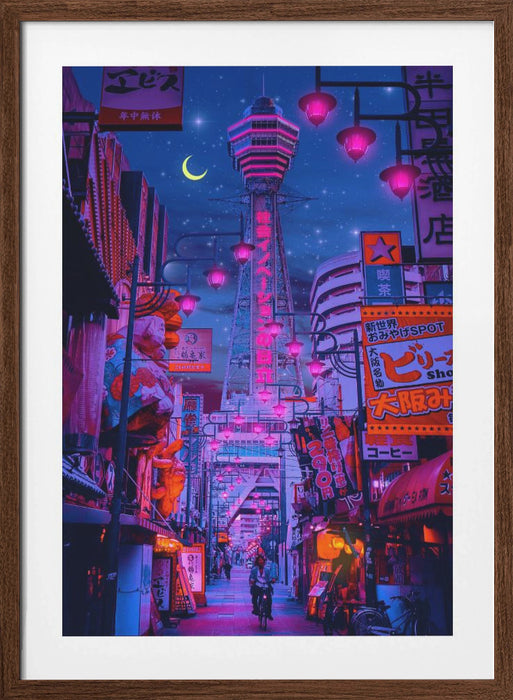 Osaka Lights Framed Art Modern Wall Decor