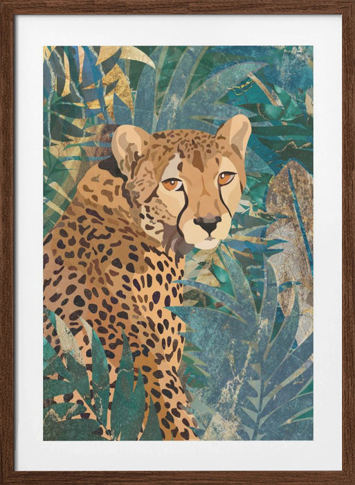 Cheetah In the Jungle 2 Framed Art Modern Wall Decor