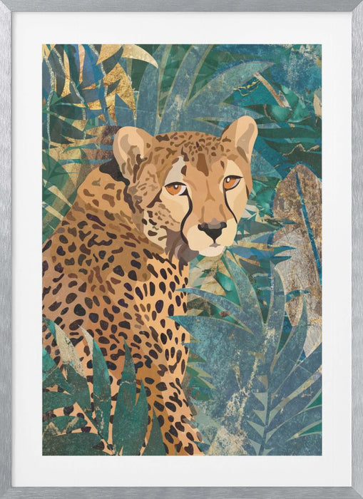 Cheetah In the Jungle 2 Framed Art Modern Wall Decor