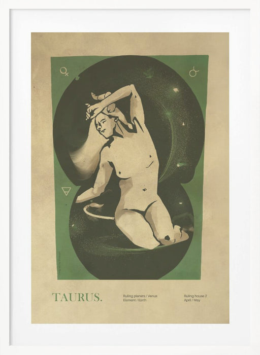 Taurus print Framed Art Wall Decor