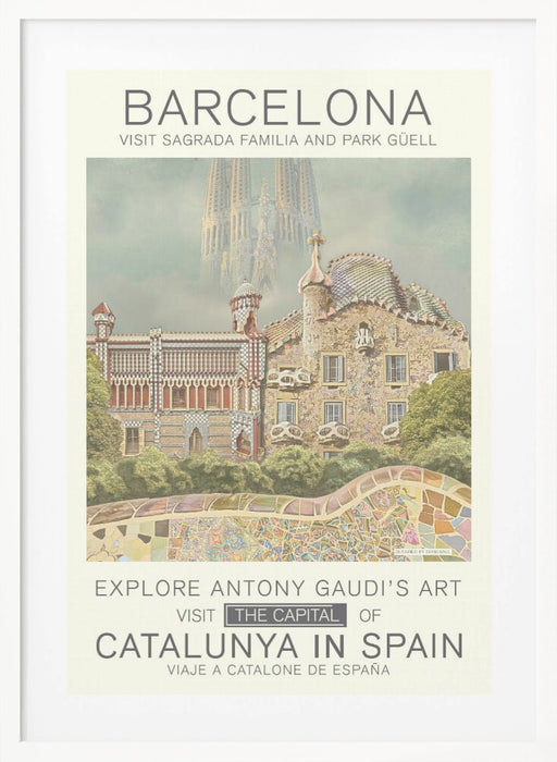 Barcelona print Framed Art Modern Wall Decor