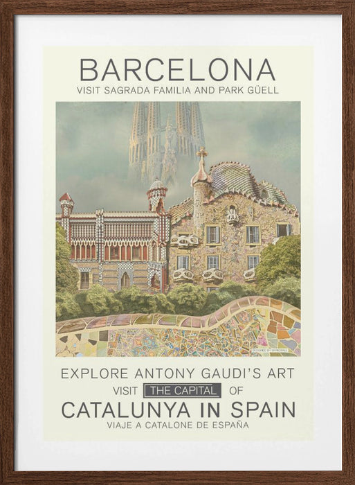 Barcelona print Framed Art Modern Wall Decor