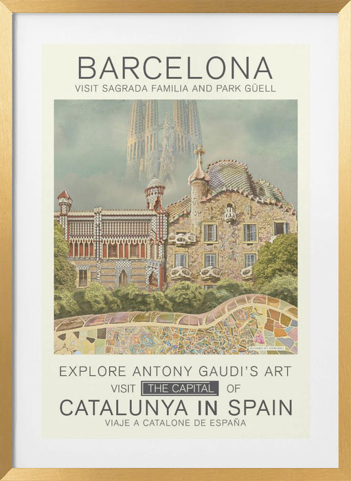 Barcelona print Framed Art Modern Wall Decor