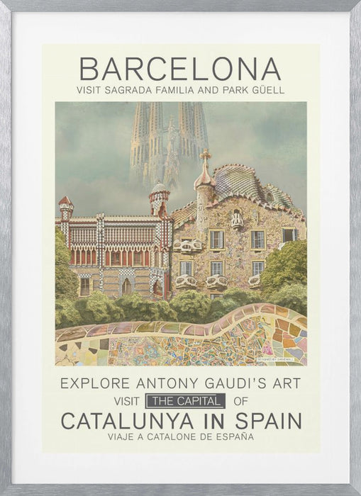 Barcelona print Framed Art Modern Wall Decor