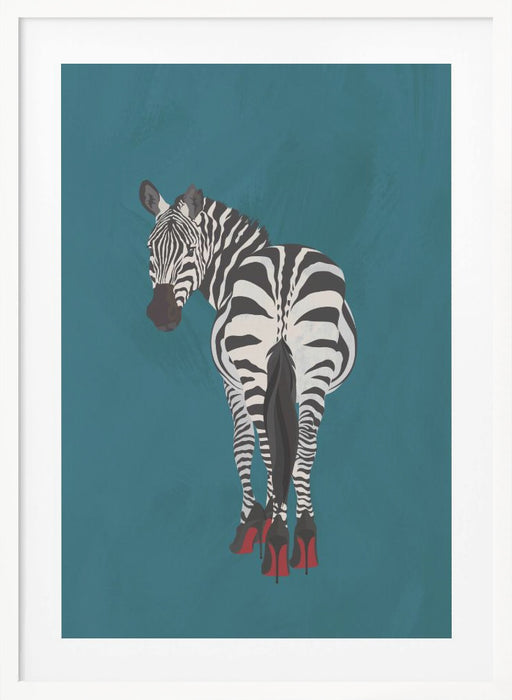 Zebra heels Framed Art Wall Decor