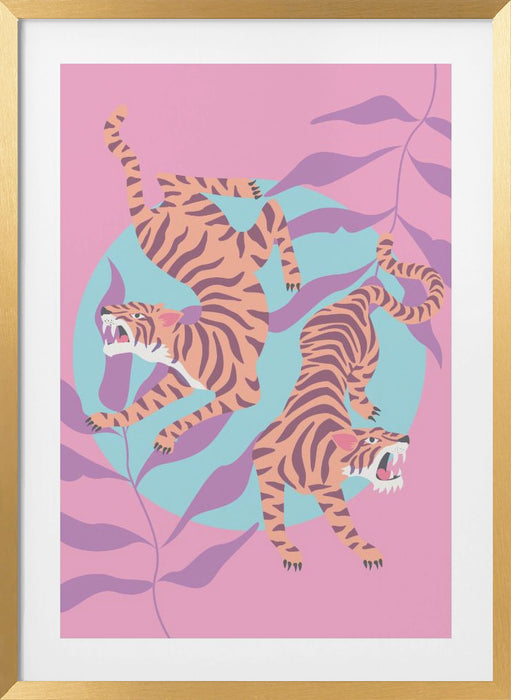 Tigers Framed Art Wall Decor