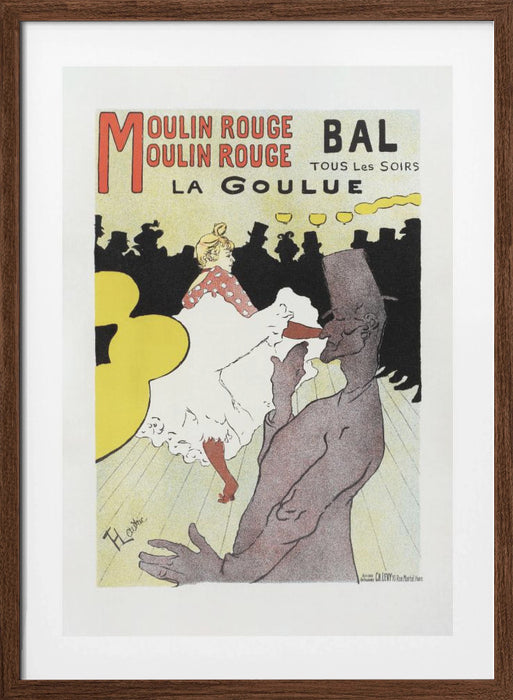 Affiche Pour Le Moulin Rouge la Goulue (1898 Framed Art Modern Wall Decor